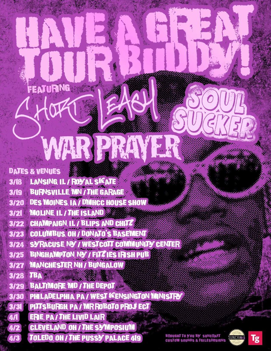 Midwest/ East Coast 2017. 

3/18-4/03 with some of our best friends. #haveagreattourbuddy