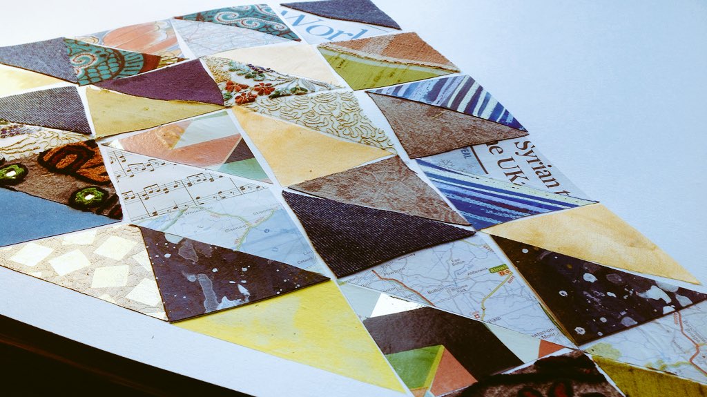 LeverArts's tweet image. Cold outside but warm in the #studio #patchworking #new #ideas together. #Birmingham #Arts