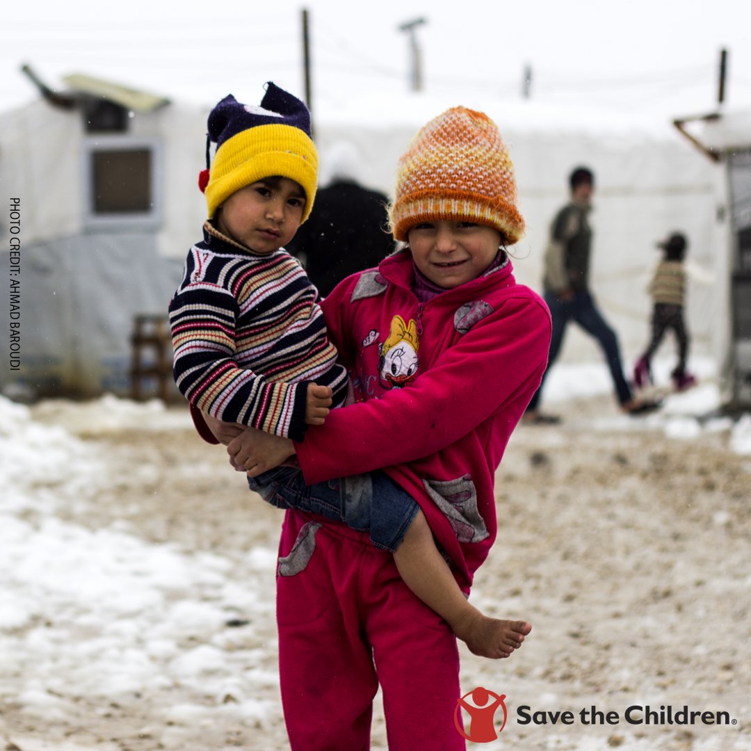 SavetheChildren's tweet photo. Without proper clothing and shelter, refugees struggle to keep warm in informal settlements. Please donate to help: https://t.co/HGfDOsrGaj https://t.co/M9sIO6Ckkt