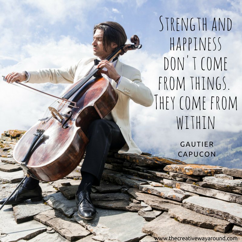 creativearound's tweet image. "Strength and happiness don't come from things. They come from within" — @GautierCapucon