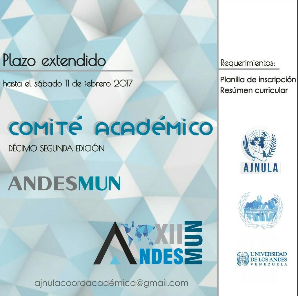 ANDESMUN's tweet photo. Descarga tu planilla en:
https://t.co/oYnZJgmcd4
#UN #ONU #ANDESMUN #XIIANDESMUN #ULA #ModelOfUnitedNations #AJNULA #MUN #World https://t.co/aysyOQpQIe