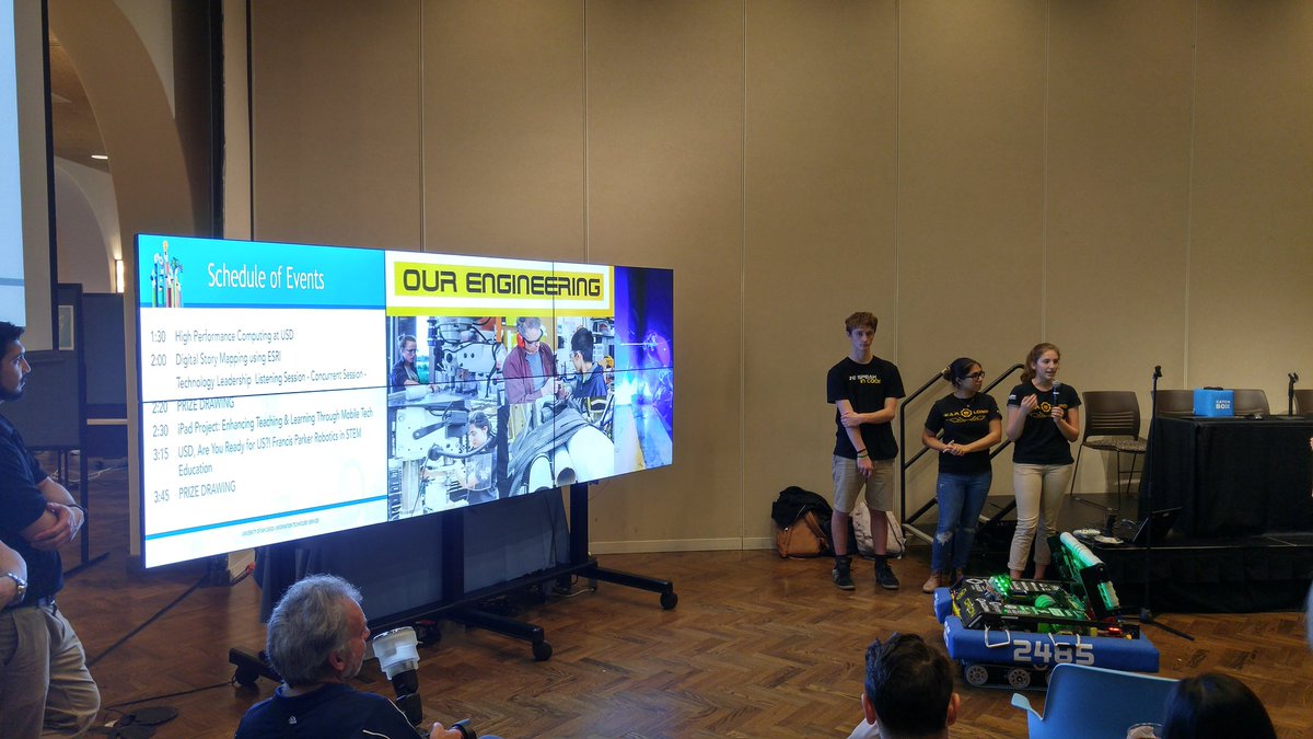 Amazing student engineers &amp; their robots from Francis Parker School! #USDTechShow2017