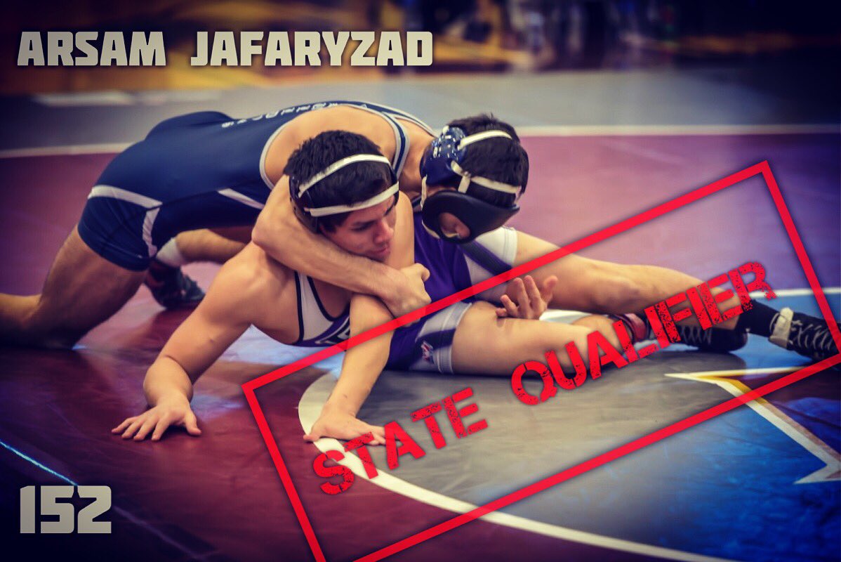 Bulldog's Arsam Jafaryzad secures a trip to states with his #pin in the second period. On to the semi-finals tomorrow.