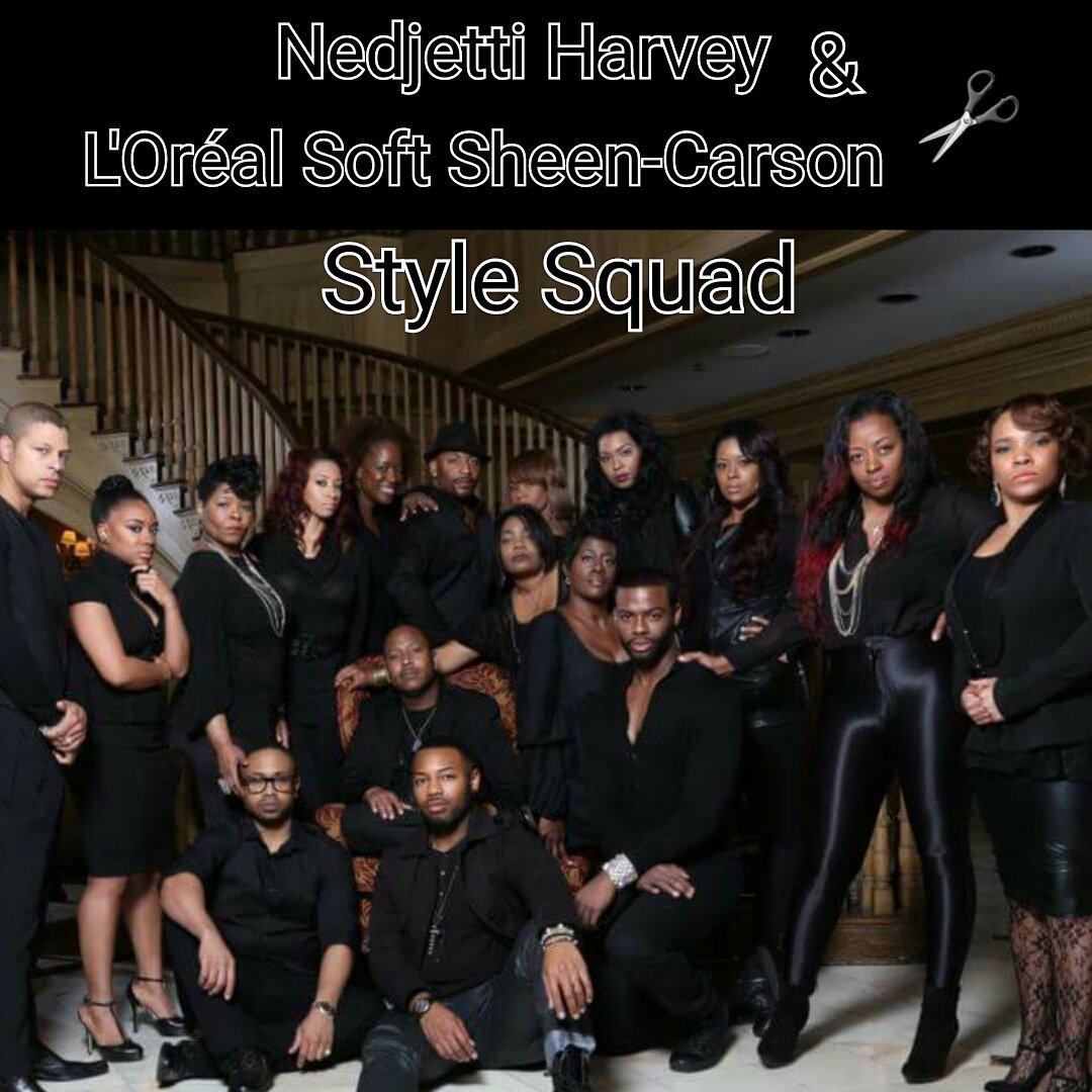 HairbyNedjetti's tweet photo. #Nedjetti & my talented @LOrealUSA #SoftSheenCarson #StyleSquad who are some of the BEST #HairArtists #Cosmetologists ✂ #LOreal #Teammates 😍 https://t.co/Op94WmnwrN