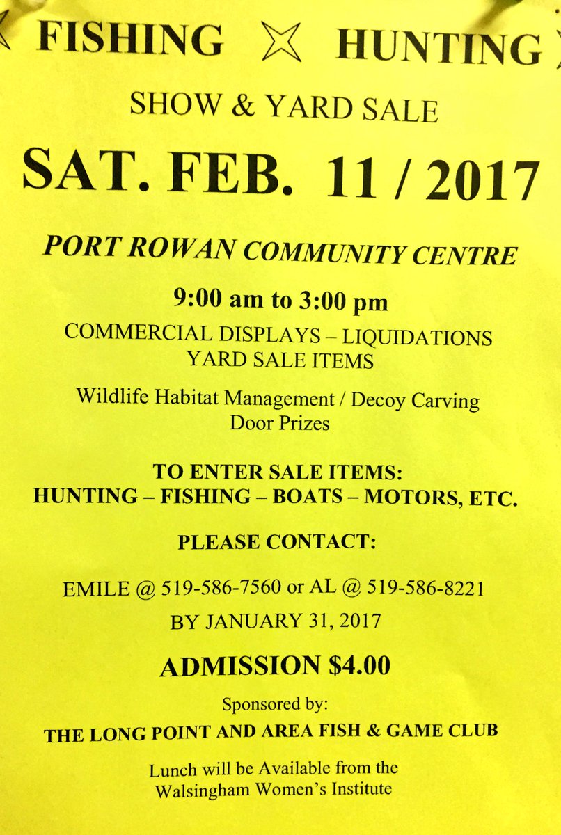 JasonBarnucz's tweet photo. No Ice Fishing?? No Problem!! Hot deals on Fishing and Hunting gear tomorrow in #PortRowanON, 9am to 3pm. #fishing #hunting #NorfolkCounty https://t.co/wf2BnIPBp8