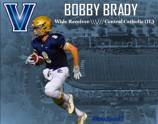 Unbelievably blessed to announce my commitment to play football at Villanova University 🔵 \\\/// 🔵 #NovaNation #TTR