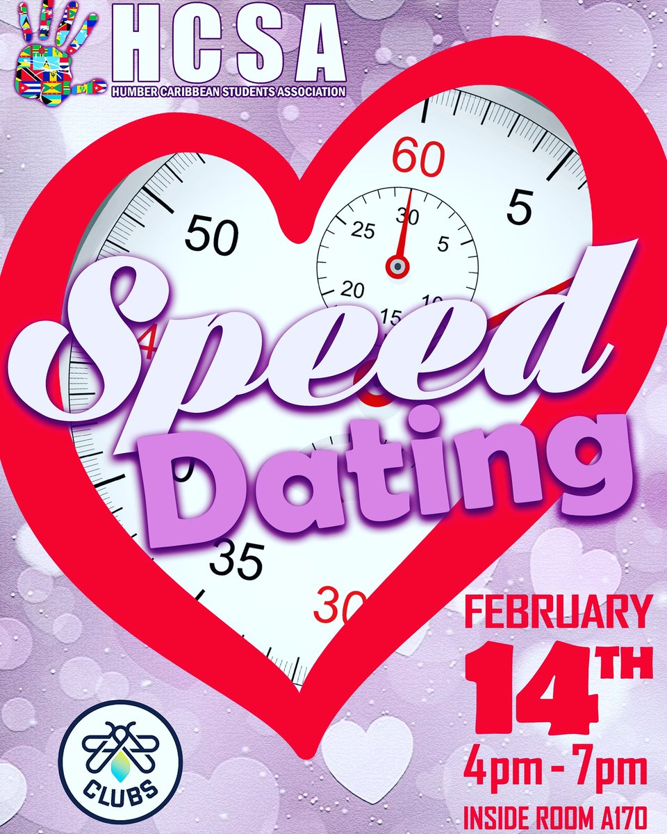 CsaHumber's tweet photo. Don't be lonely on Valentine's Day 😊
You wah speeddddd? There will be refreshments and music also!! #tellafriendtotellafriend https://t.co/kUhIMPOp4o