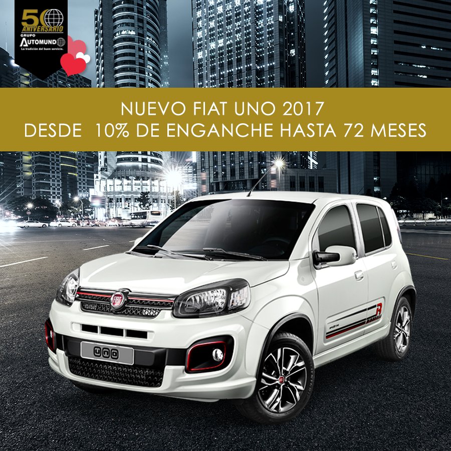 grupoautomundo's tweet photo. ¡Robarás miradas por donde pases con el nuevo #Fiat Uno! #GrupoAutomundo #AutomundoInterlomas #AutomundoVallejo
Cotiza vía inbox https://t.co/GWf2EDyoU6