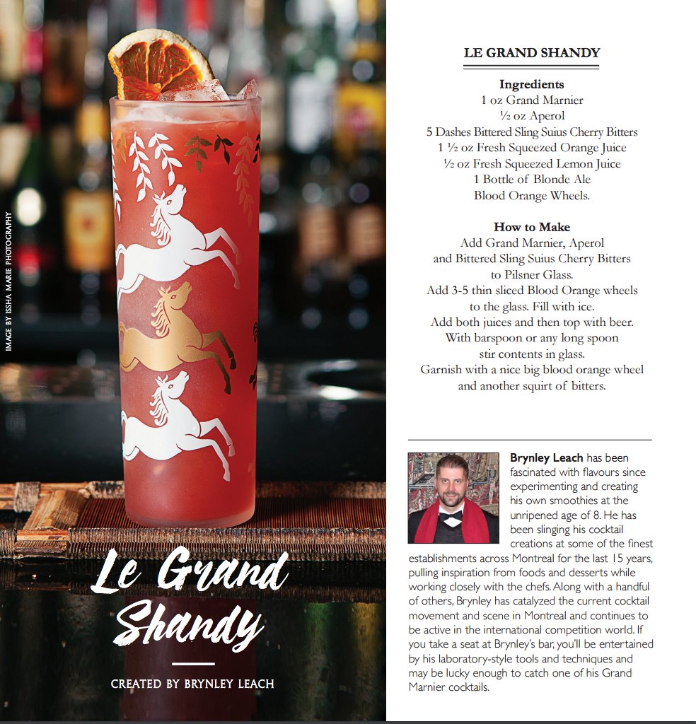 Montreal's Brynley Leach presents "Le Grand Shandy" inspired by Grand Marnier &amp; Bittered Sling Bitters. Recipe: 📸 #LeGrandSling #JeffsBar