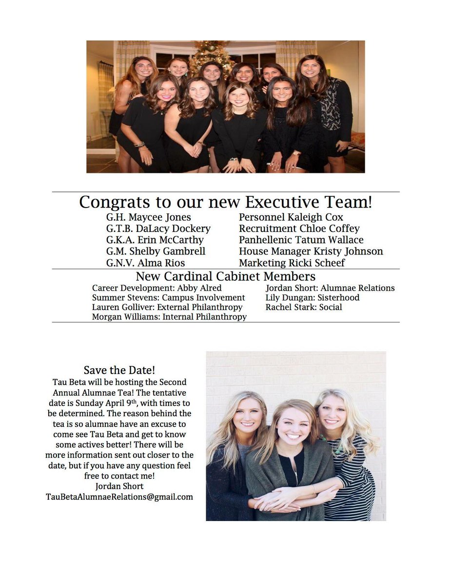 January News from the Actives!