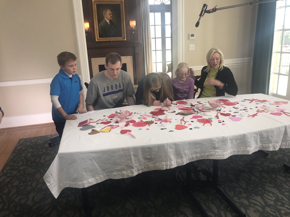 Theinjuryfirm's tweet photo. Another day in the books for the #campbellandcody program! @CodyZeller and @Theinjuryfirm made valentines with the kids @NovantHealth #Hemby https://t.co/EPAhbxqopv