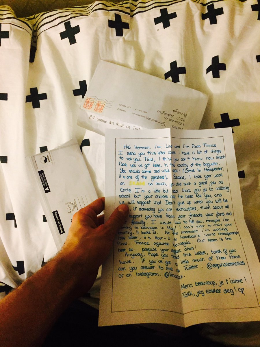 Some of you guys are still writing letters to me. It puts a smile on my face every time ..