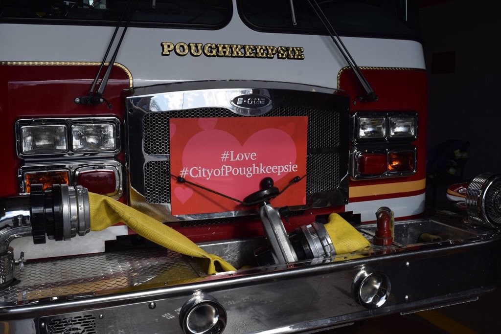 The boys from #Engine2 #Towerladder2 at 505 #Love #CityofPoughkeepsie. I want to thank all of the City Firefighters for keeping us #safe