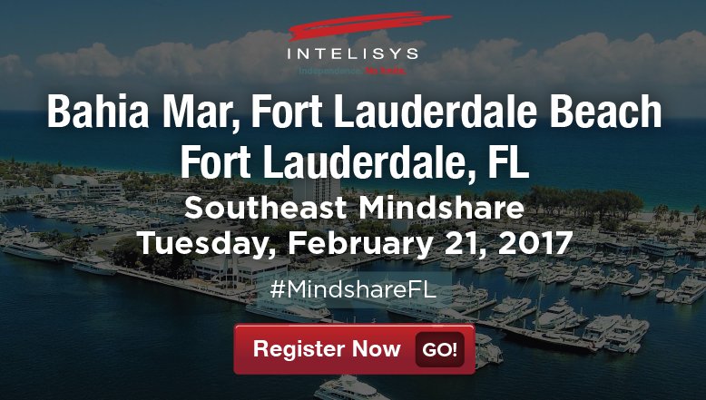 IntelisysCorp's tweet photo. Join us and @GetJive @Level3 @MASERGY @Nextiva @retarus @RingCentral &amp; @SADASystems  at #MindshareFL! Register: https://t.co/TFKIr201XO https://t.co/tMzDoLu0sw