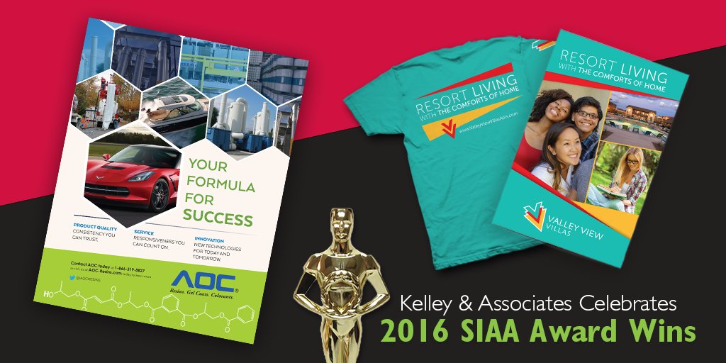 kelleyadv's tweet photo. K&amp;A earned 6 wins at the 14th Annual SIAA Awards, recognizing #advertising achievements in the service industry. https://t.co/KxmgOSseZA https://t.co/rOWwhGpusj
