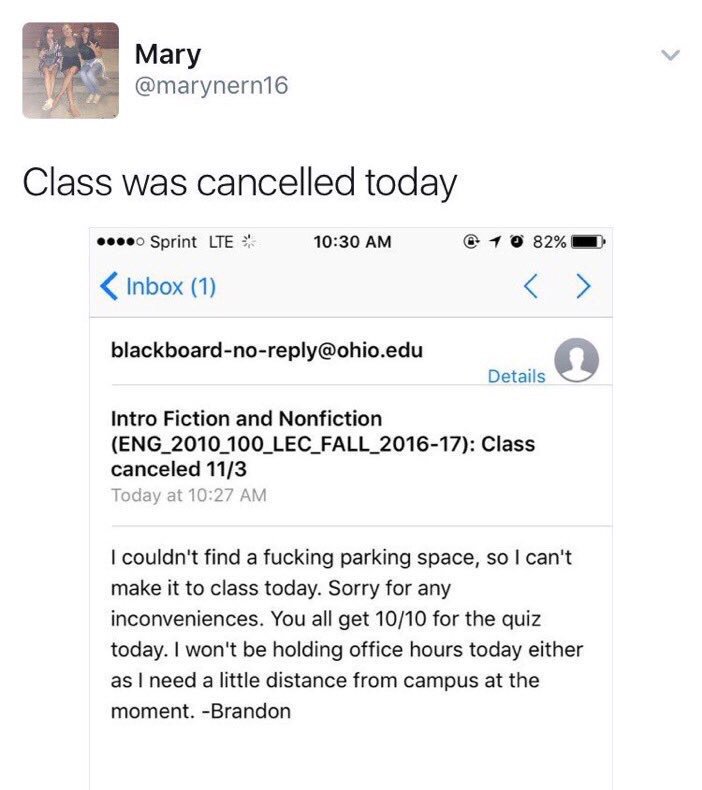 byreIatable's tweet image. "I need a little distance from campus at the moment" 😂