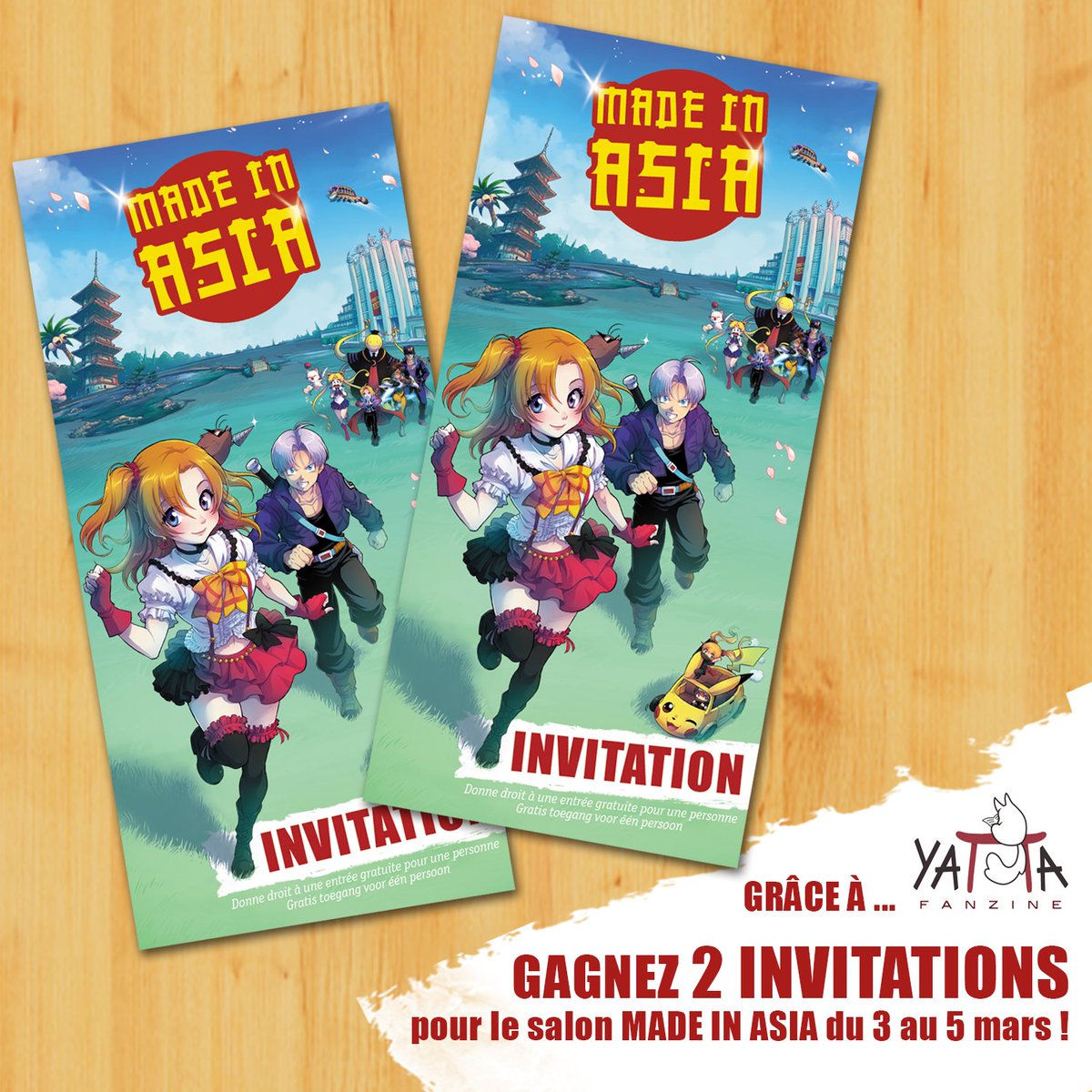YattaFanzine's tweet photo. Gagnez 2 places pour la Made in Asia  (Belgique)
Pour participer 
Retweet + Com (jour)
#concours #madeinasia #japon  #cosplay #anime #manga https://t.co/NQI0tj9pmk