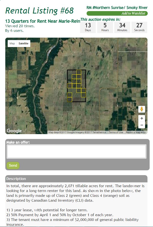 Renterra's tweet image. Hi all, I have over 2,000 acres up for rent near Peace River. Mostly class 2 soil. Go to renterra.ca for info #ablandforrent