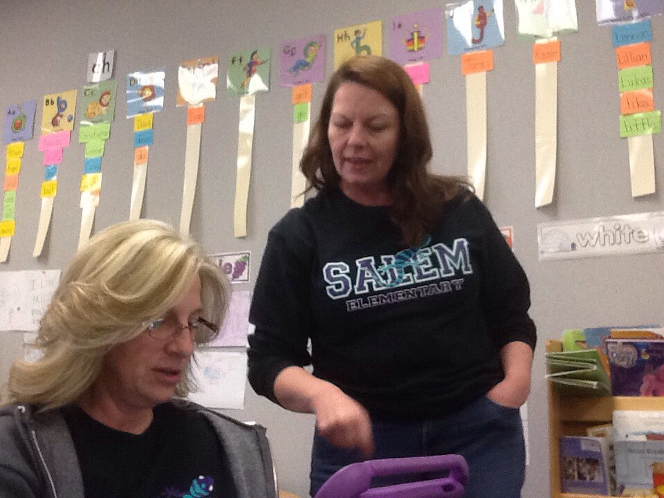 Our awesome teammate, <a href="/krhansen3/">Kristine Hansen</a> teaching us seesaw! #seesawingatSalem