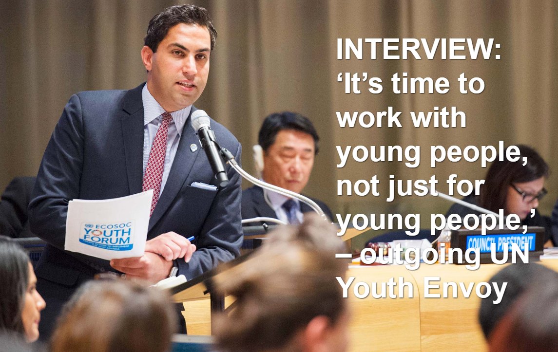 We can't achieve #globalgoals or bring peace &amp; prosperity to our world without engaging young people - <a href="/UNYouthEnvoy/">UN Youth Envoy</a> bit.ly/2lzHJti