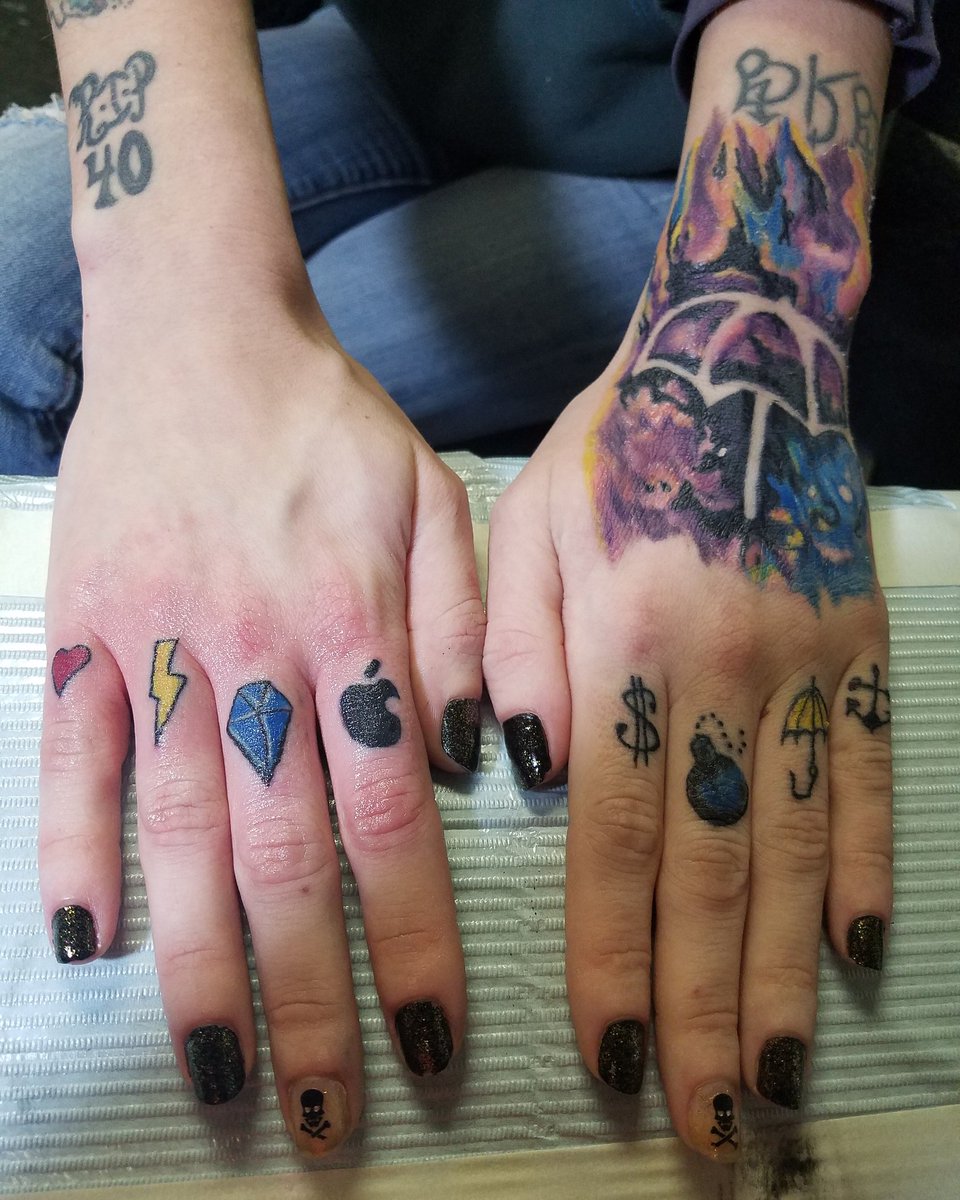 Candy_Tequila90's tweet photo. @olobersyko @bmthofficial  I'm ready to see u soon in Philly! Got my tattoos done too. I'll be up front #bmth #tattoo #inkedgirls https://t.co/UiwqpV3Bof