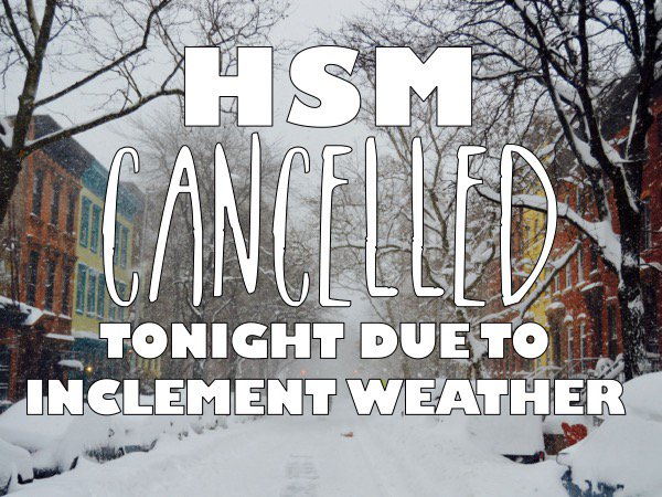 HeartlandYM's tweet photo. HSM (grades 6-12) is cancelled tonight due to the inclement weather. We'll be back next Friday at 7:00 pm with Glow in the Dark night. https://t.co/QhBiscPJ9w