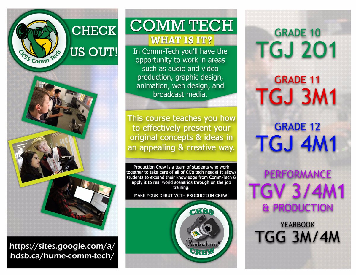 teach_HUME's tweet photo. Course selection deadline is Feb. 14th @KielburgerSS! So there's still time to choose Com-Tech or Performance &amp; Production for next year! RT https://t.co/HoacqtTTNk