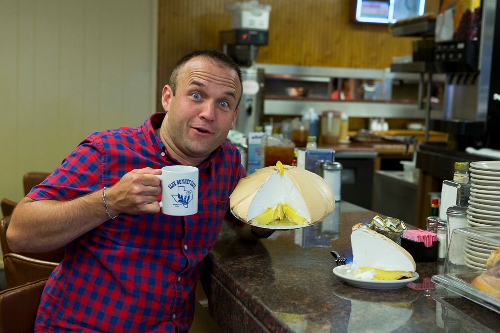 ChetTripper's tweet photo. Daily Day Trip: It's Friday pie-day and you know what to do...hit up #PieHappyHour at Blue Bonnet Cafe in @MarbleFallsCVB for a slice o' pie https://t.co/vTmuFLm7Ii