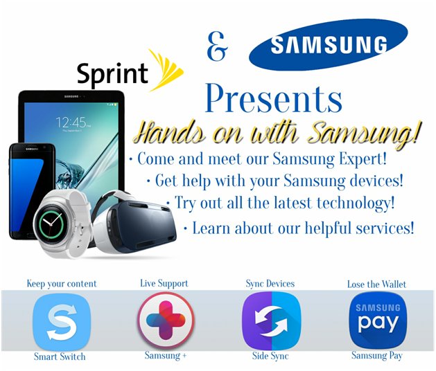 uwsmnick's tweet photo. Samsung Hands On February 17th Alexandria MN Sprint @sisane23 @ShadiCh @WilliamFHolman https://t.co/ApY66TLUeU