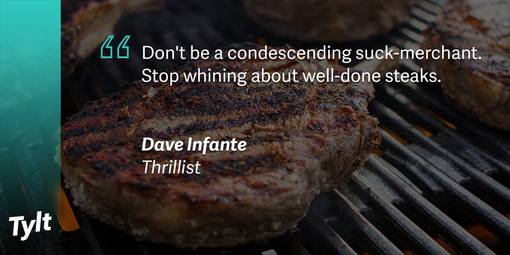 TheTylt's tweet photo. RT #WellDonePlease if well-done steaks get an unnecessarily bad rap 😋 

https://t.co/2Ck3x9YTue https://t.co/hT04qznMSG