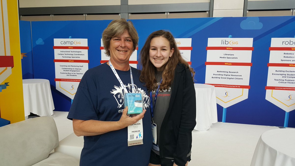 EmilyTCEABound's tweet image. Today I gave away an Echo Dot to @hslibrarian ! She is going to put it to gr8 use! I loved her way of supporting #ssvoice w google forms.