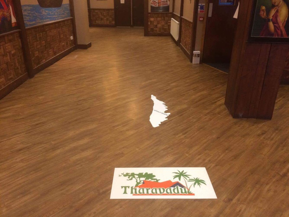 CVS01924476608's tweet photo. #amtico signature flooring fitted to a kerala cuisine restaurant in Leeds #tharavadu #designflooring https://t.co/b5YfEFBNvw