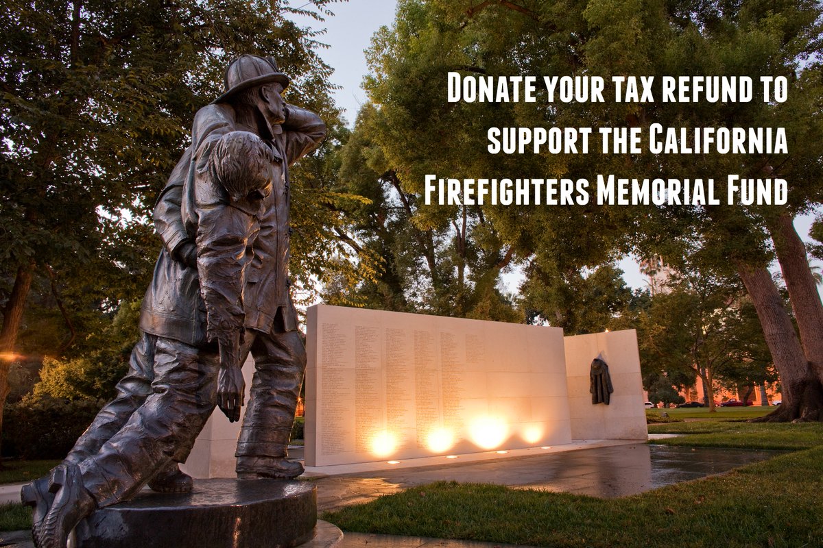 CAFireFound's tweet photo. Donate your tax refund to @CAFireFound by selecting the California Firefighters Memorial Fund thanks to #CheckOffCA https://t.co/qTZyUndZ5q https://t.co/zG9B66voNU