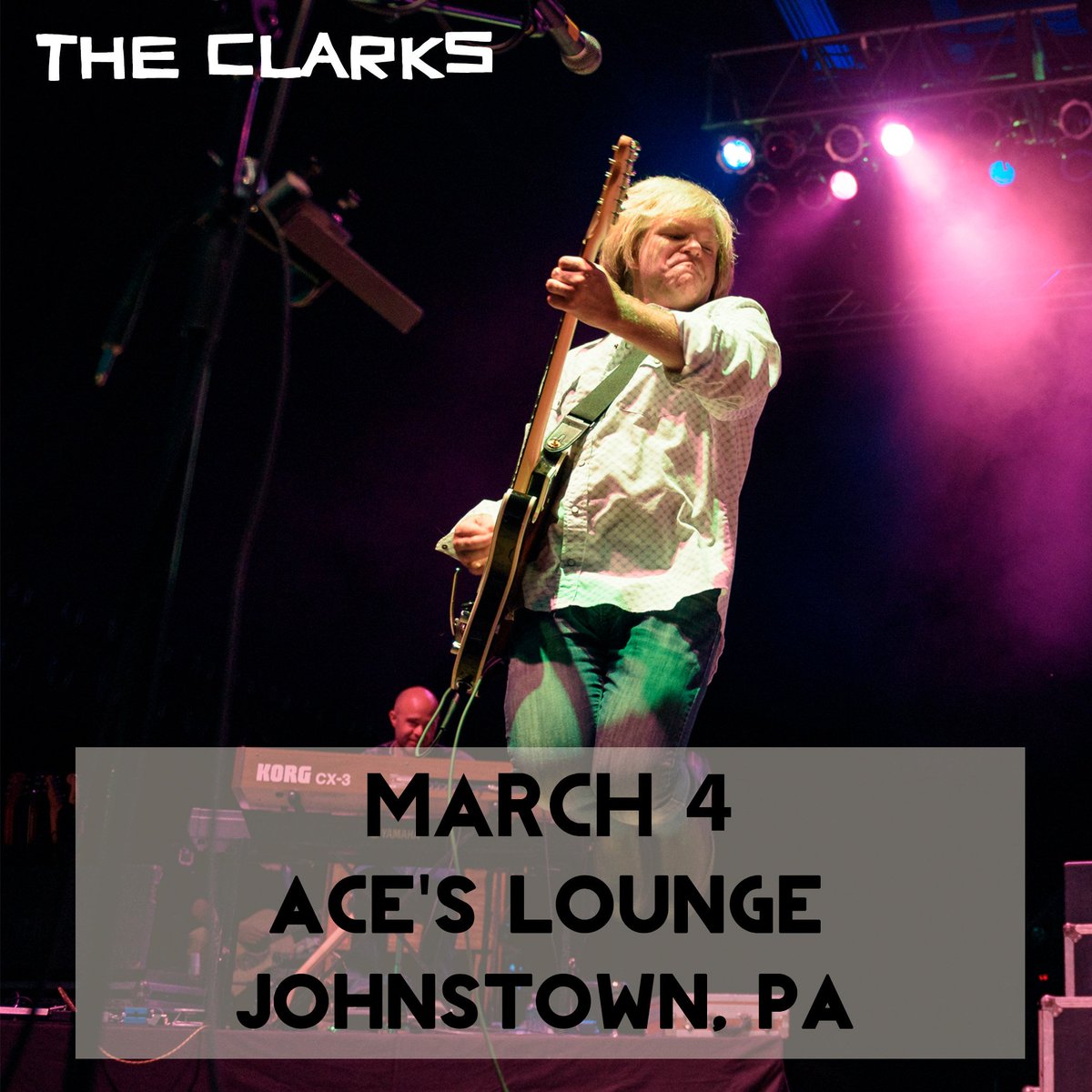 theclarks's tweet photo. RT to win two tix to see @theclarks at #AcesLounge in Johnstown, PA on 3/04. Grab tix here: https://t.co/qVa8EmtYiV https://t.co/bUisd5OWxi