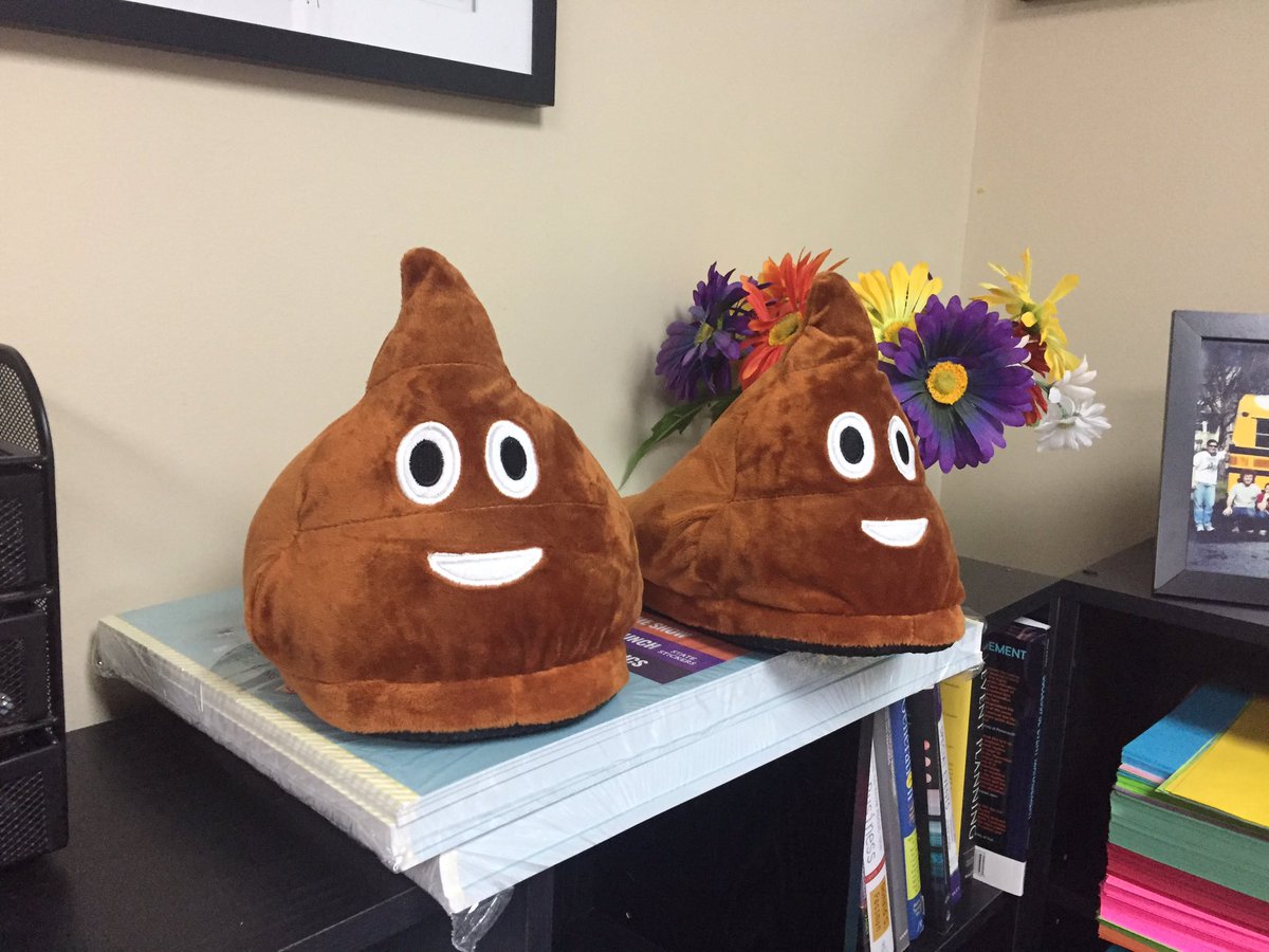 SLACKKing's tweet image. Come make emoji slippers at commuter lunch feb 21, 11-2pm. Poop ones in limited supply #slackevent