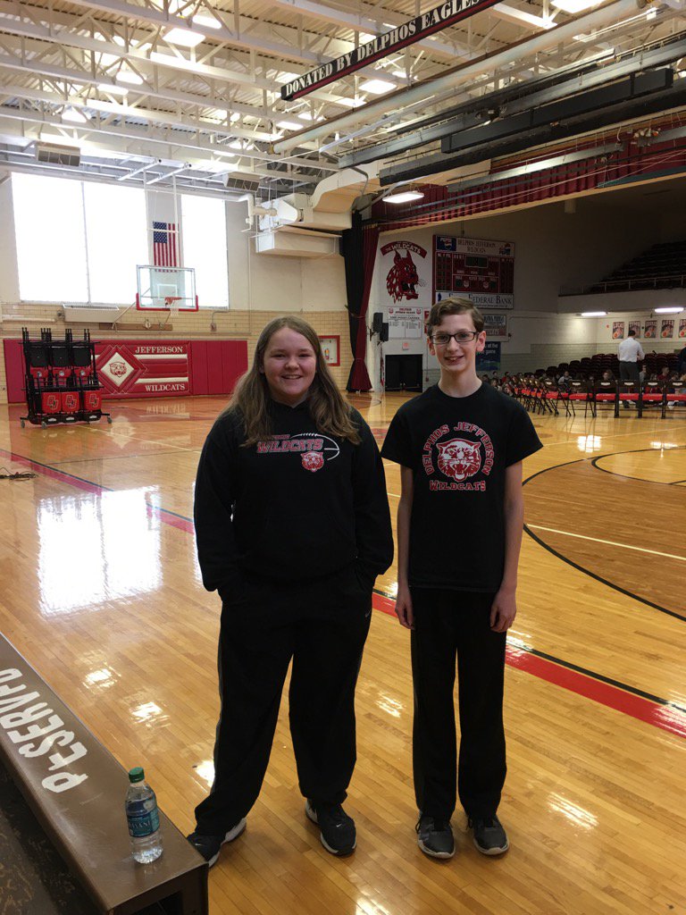 Congratulations Grace Bridges and Nick Curth on  being the MS Spelling Bee winner and runner-up. Good luck on Feb 18.
