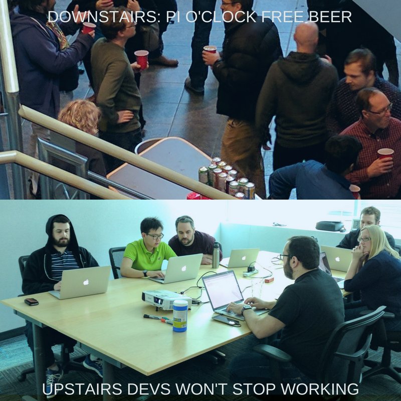 CoconutSoftware's tweet photo. Tell our dev team to take a break, would ya! #grindlife #innovationplace #yxe #pioclock https://t.co/tKUstmnj8v