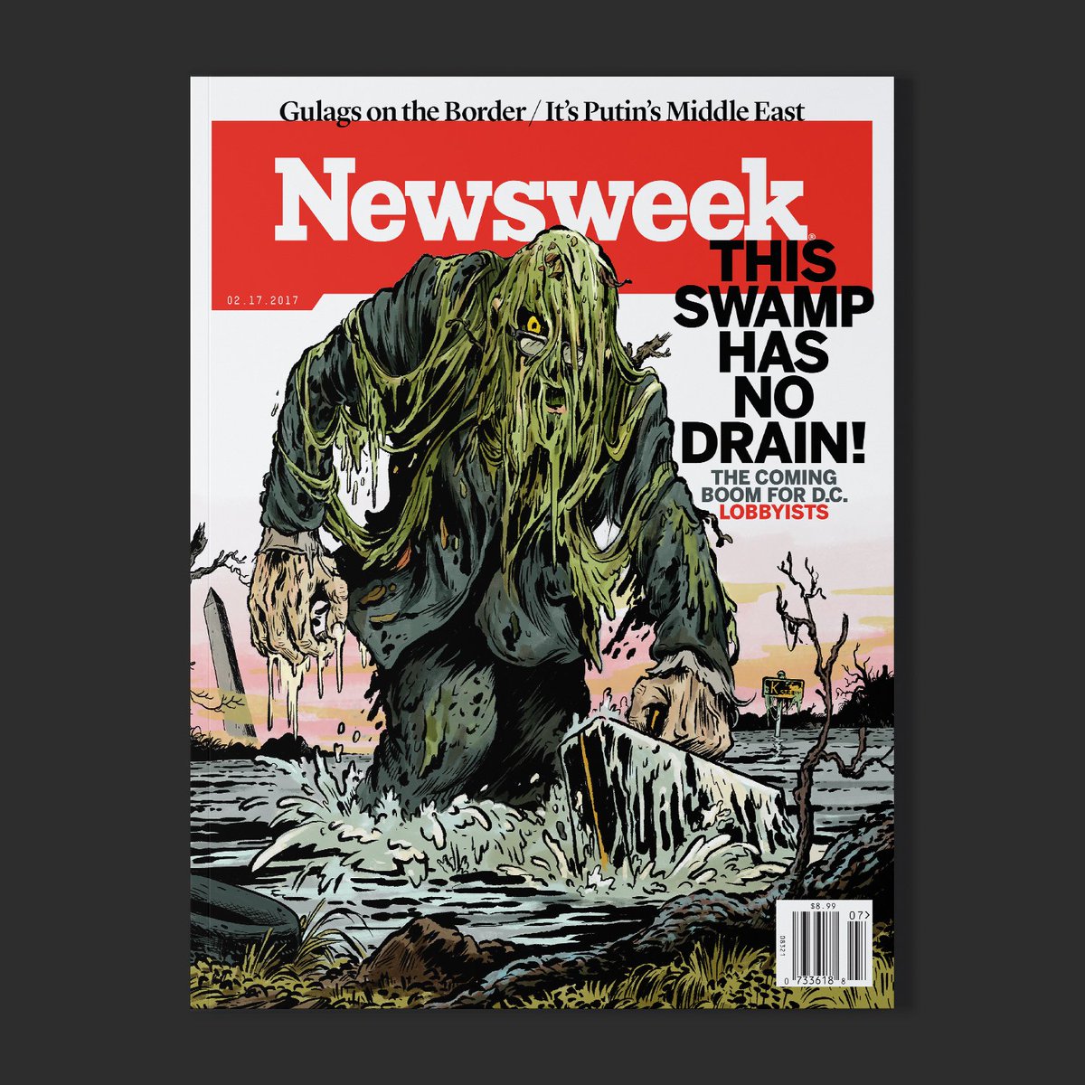 Swamp thing + D.C. + zoharlazar = Brilliant <a href="/Newsweek/">Newsweek</a> cover!