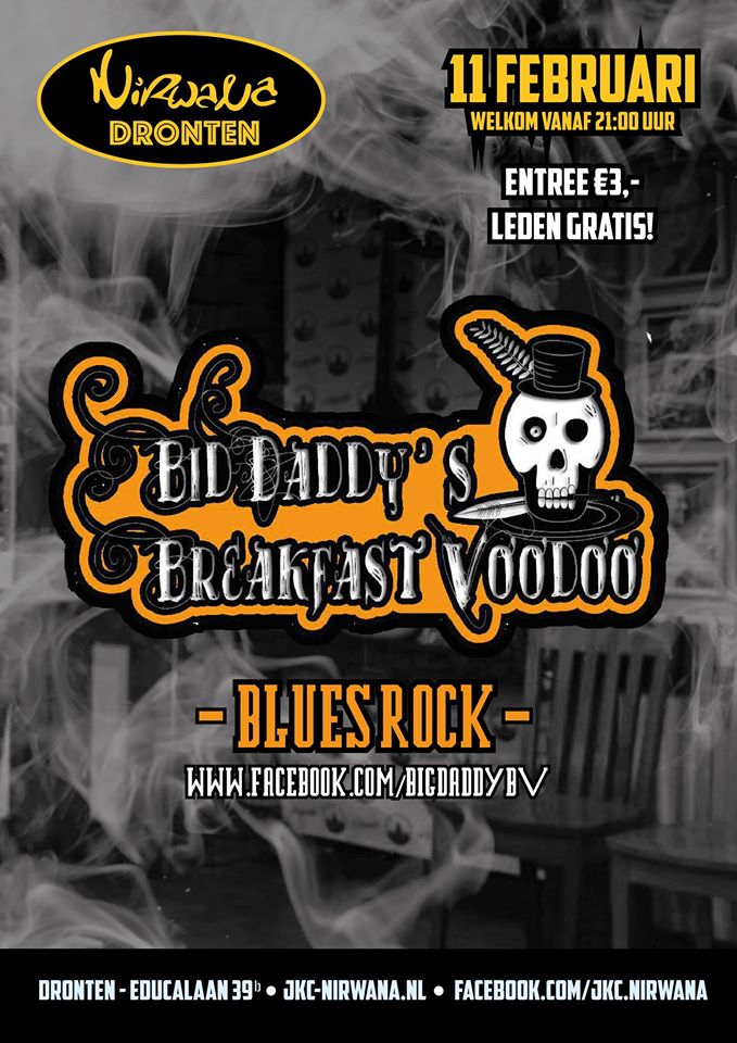 Vanavond hebben wij #bluesrock in  #Dronten voor slechts €3,- p.p.! Voor leden is de entree zelfs gratis. Tot vanavond!