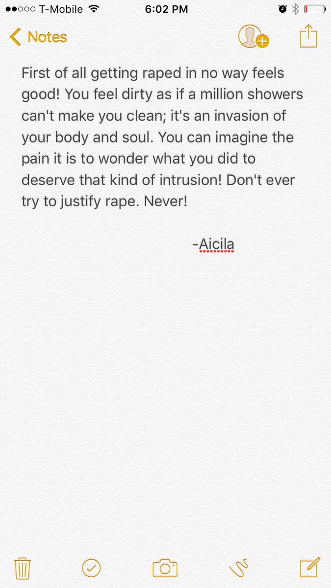 Y'all I'm screaming! no one raised you to love yourself more than that?#RapeIsNeverOk #NoMeansNo