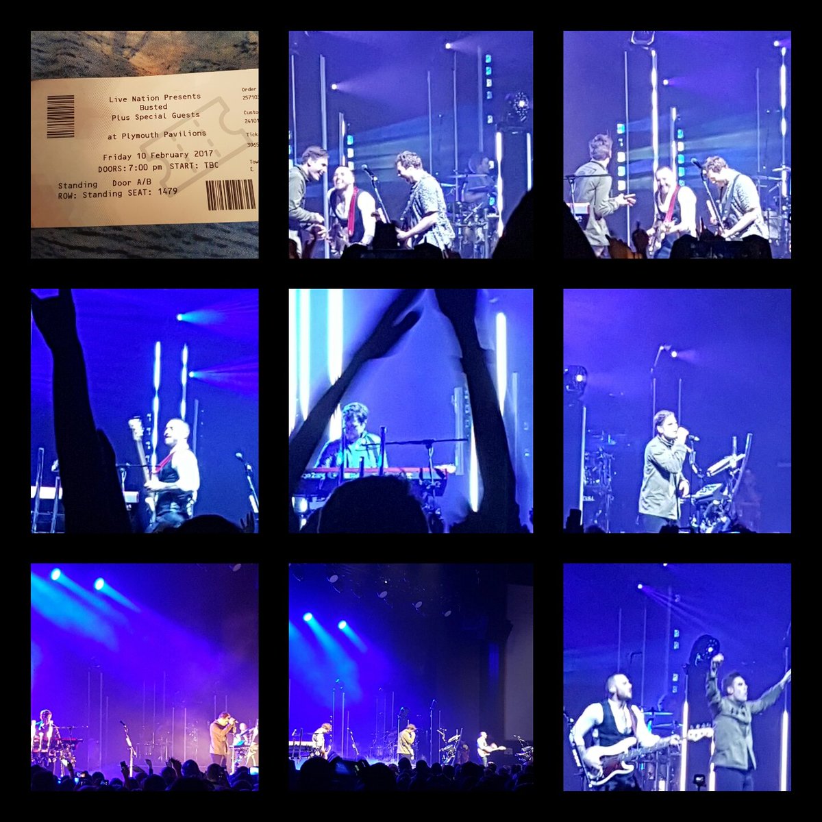 AmyRMatthews93's tweet photo. Literally THE BEST concert I've EVER been to! Cannot wait for your next tour!!  😍💙 #amazing @Busted @mattjwillis @JamesBourne @charliesimo https://t.co/T7sebc83l1