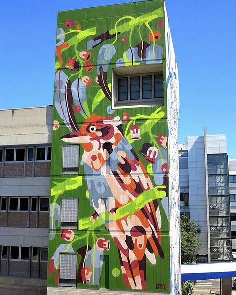 dumbwall's tweet photo. Take a look at this brand new wall painted by #rekaone at the Melbourne Polytechnic in Windsor, Australia - https://t.co/I6uOLsc8Wq https://t.co/vYW98X3zyf