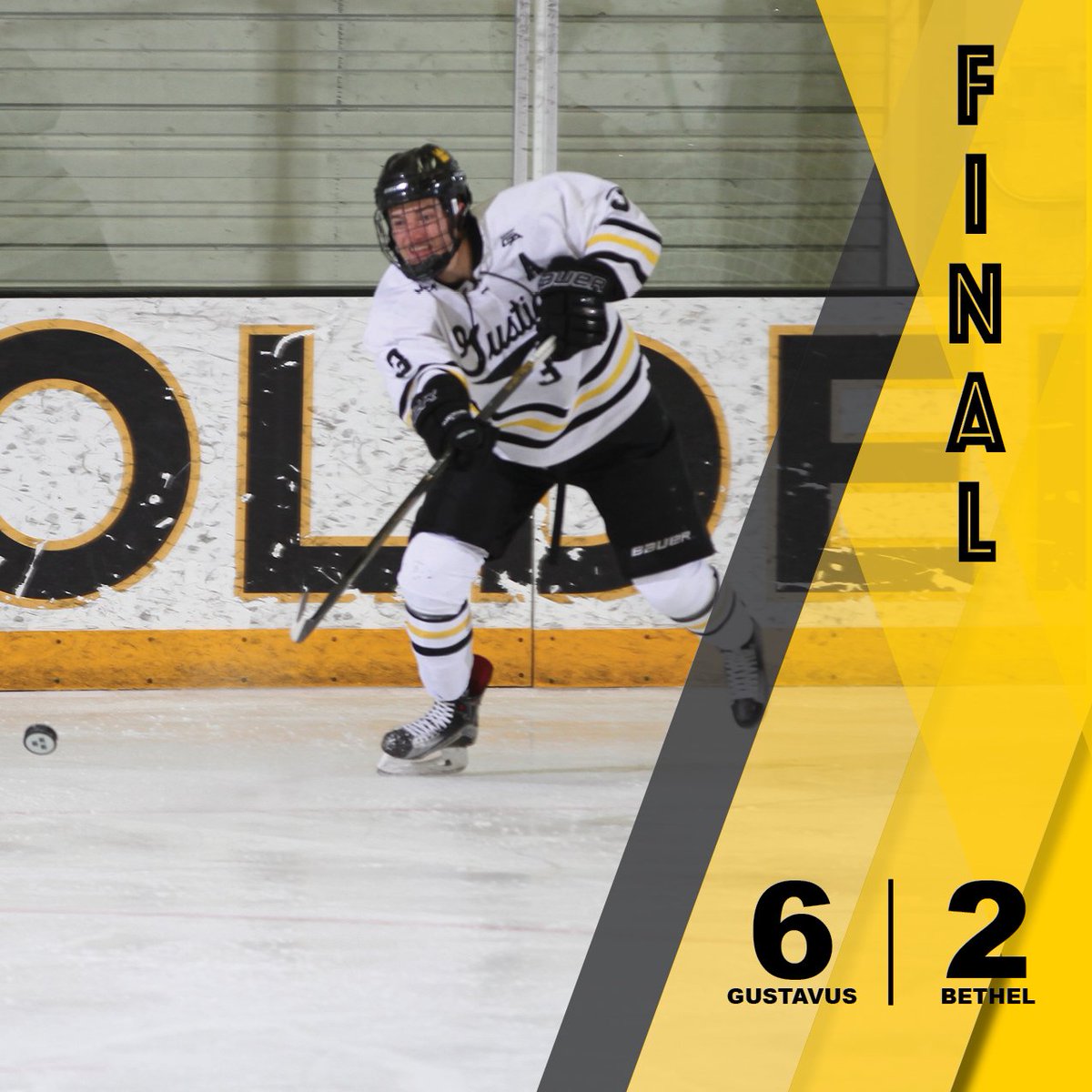 GustieAthletics's tweet photo. Men's hockey wins with its highest scoring output of the season! #GoGusties https://t.co/Jbn5GLAVAu