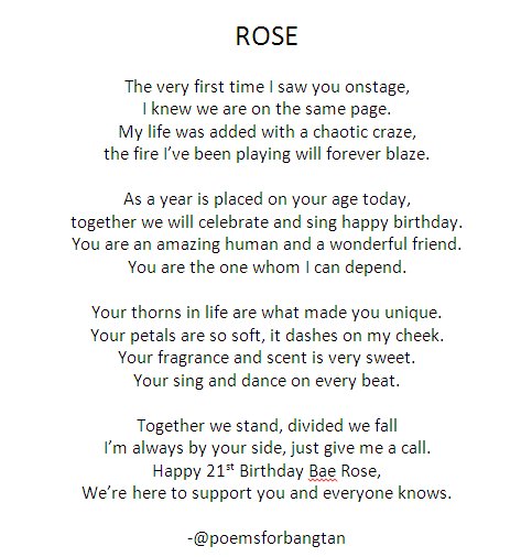 BEY0NDJJK's tweet photo. bae rose;
"your thorns made you unique; you never fail to amuse me"
#21stBaeRoseDay #BLACKPINK #BaeRose #PlLAYINGWITHFIRE https://t.co/ehCAoWfQsp