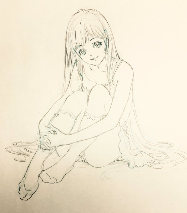 萌えキャラを勉強しようと描いたんですけど、全然萌えじゃない。 