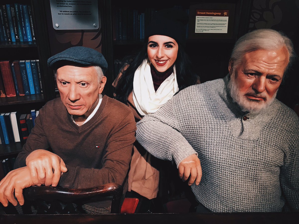 hannahmadigan15's tweet photo. hey @TAP_Adventures look I finally met Hemingway and let's not forget about Picasso....throwback to #TAP2016 https://t.co/jJbJhRGBTv