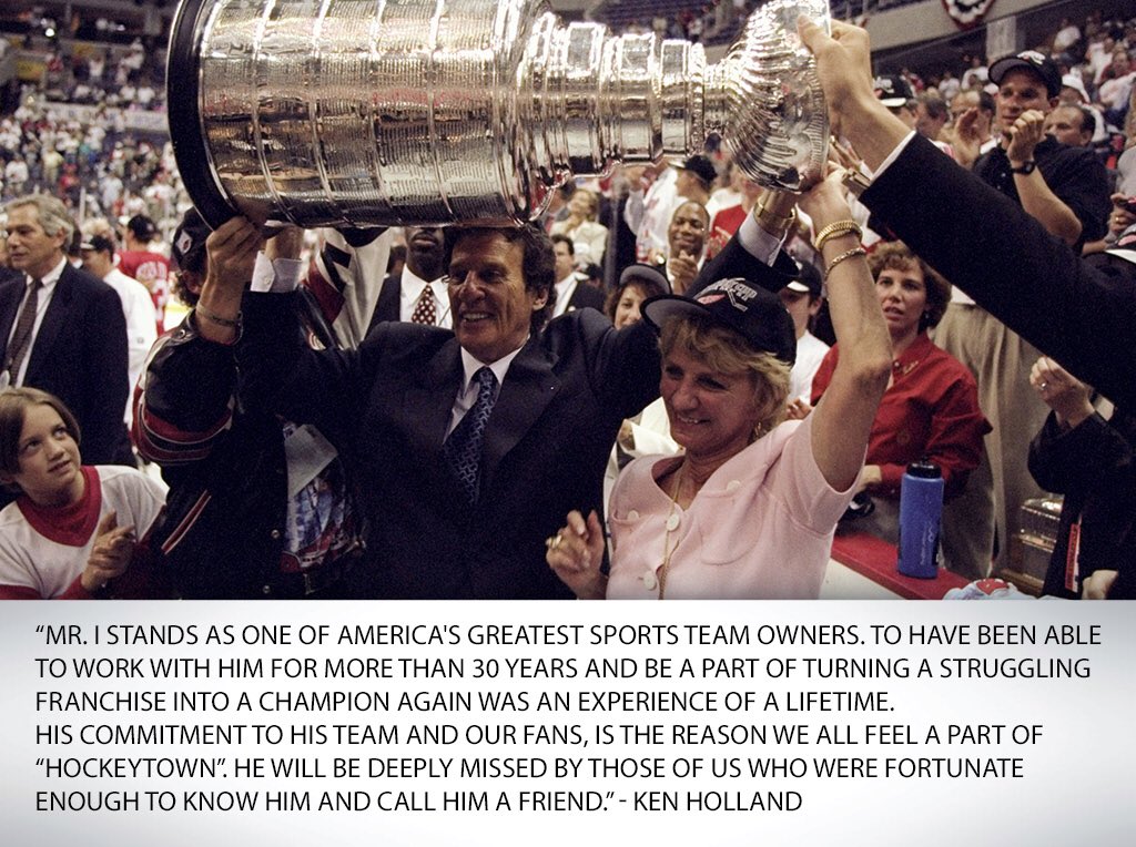 DetroitRedWings's tweet photo. Ken Holland on Mike Ilitch. https://t.co/nSatJ0i6Xx
