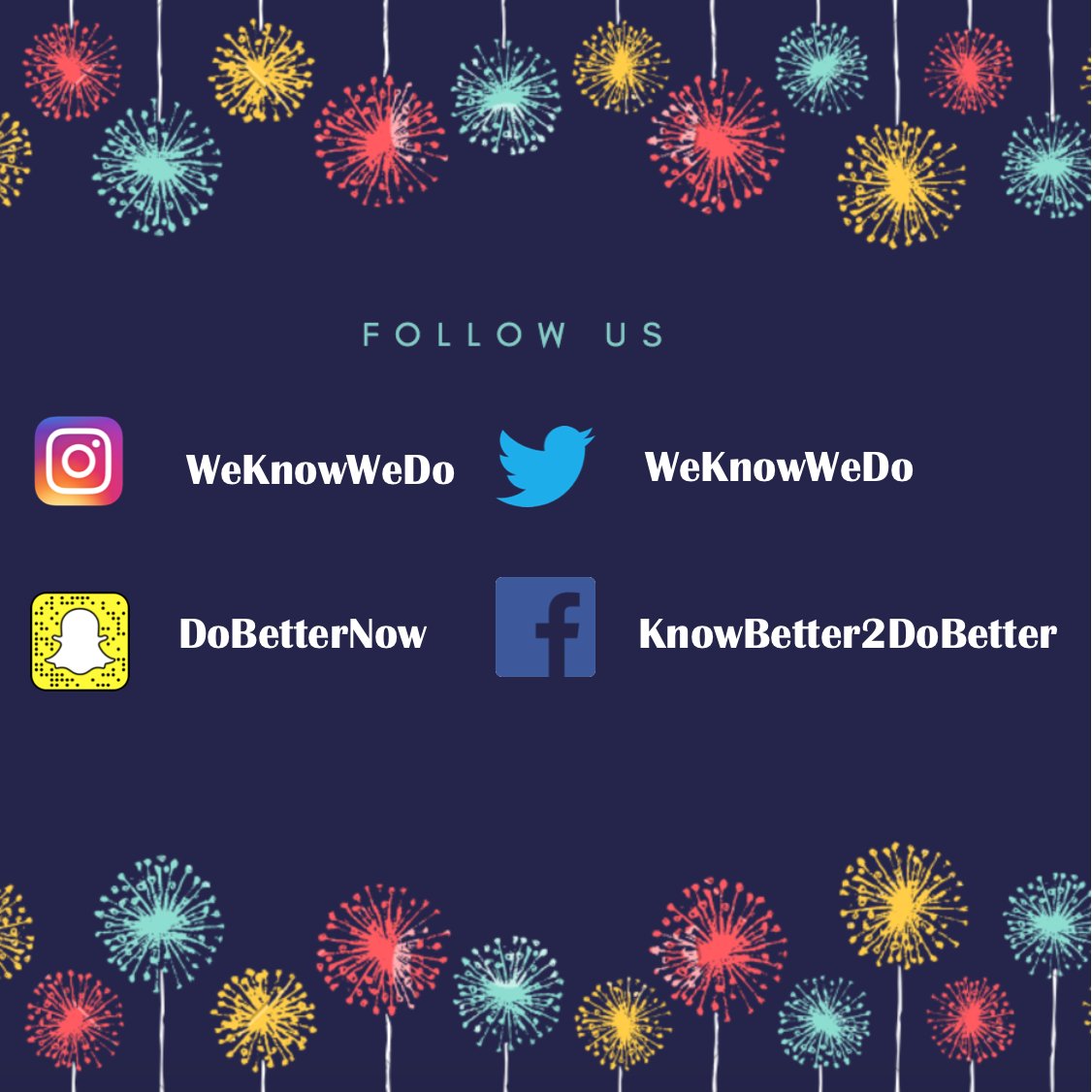 WeKnowWeDo's tweet photo. Check out our other Social Media Pages #FridayFeeling #KnowBetter2DoBetter #TGIF https://t.co/4PgfVbDU5D