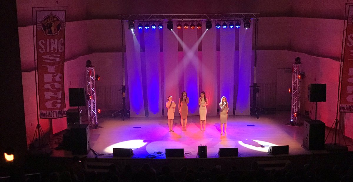 The #AtilesSisters r singing #Bernstein #somewhere from #westside story! 
<a href="/SingStrong/">SingStrong</a> #singstrong #acappella #ssny #sing #acaidol