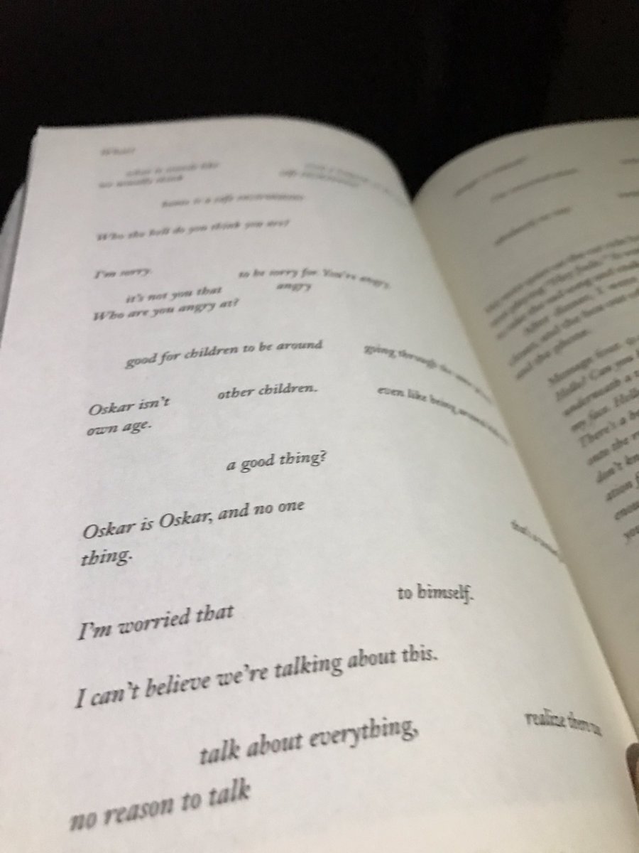 extremelyoskars's tweet photo. i appreciate how creative the author allowed himself to be. here are instances of unconventional writing styles(scattered words &amp; red edits) https://t.co/PXdsQHTW1B